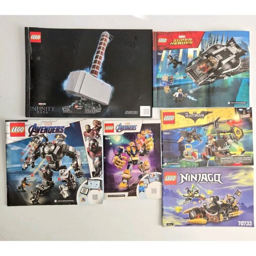 LEGO Marvel MJOLNIR Instruction Manual Only‎ Ninjago Batman 70733 70913 76141